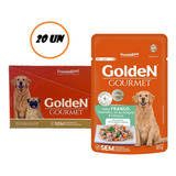 Caixa 20un Sachê Golden Gourmet Frango Cães Ad. Grande 85g