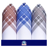 Caixa 3 Lenços De Algodão Mercerizado Presidente 41x41 Cm Cor Marks (5222)