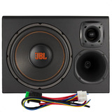 Caixa Amplificada Jbl Trio Sub 12 D200x St200 600w Rms Ativa Cor Preta