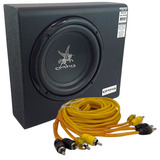 Caixa Amplificada Mini Slim Corzus 350 Rms + Cabo Rca 4 Vias