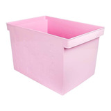 Caixa Arquivo Multiuso Larga P/ Pastas Suspensas Dello Color Cor Rosa