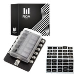 Caixa Base Fusivel Lamina 12 Vias Com Led Queima