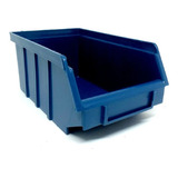Caixa Bin Organizadora Plástica Nº3 Azul Caixa Com 30 Peças