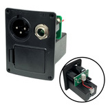 Caixa Box Bateria 9v Violão Captador Xlr P10 Ativo Bb6 Case Cor Preto