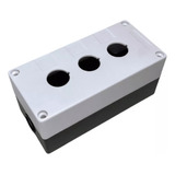 Caixa Comando Botoeira Sinaleiro Plástica 3 Furos 22mm