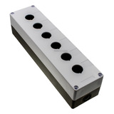 Caixa Comando Botoeira Sinaleiro Plástica 5 Furos 22mm