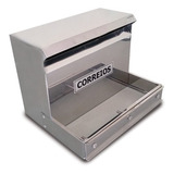 Caixa Correio Inox Para Grade Vertical Com Suporte Frontal