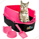Caixa De Areia Para Gatos Furba Sandbox - Rosa
