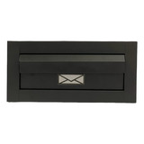 Caixa De Correio Carta Em Inox Preta 20cm De Profundidade