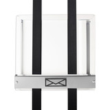 Caixa De Correio Grade Vertical Branca Fosca Tarja Inox Full