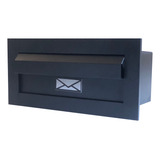 Caixa De Correio Para Muro/parede De Embutir - Preto Fosco