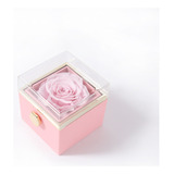 Caixa De Presente Rosa Rotativa Para Proposta De Dia Dos Nam