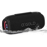 Caixa De Som A'gold Pro Pjw Eletro Info Portátil Bluetooth Grave Alta Potencia Cor Preto