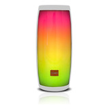 Caixa De Som Bluethooth Rgb Aux Portátil Som Alto Cor Branco 110v/220v