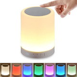 Caixa De Som Bluetooth Abajur Led Touch Luminária Troca Cor Cor Rgb 5v