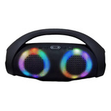 Caixa De Som Bluetooth Boomsbox Led Brinde Pen Drive 32gb 