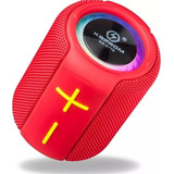 Caixa De Som Bluetooth Com Grave Ipx6 À Prova D'água Cor Vermelho 110v/220v