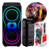 Caixa De Som Bluetooth Portátil Potente Led Rgb Super Bass 7.1 Amplificada Bivolt 127/220v Kaizu