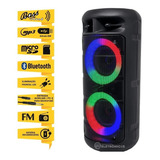 Caixa De Som Efeito Luz Rítmica Rgb Bluetooth Rádio Fm