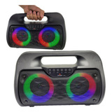 Caixa De Som Rádio Fm Amplificada Bluetooth Potente Usb P10 Cor Preto 110v/220v