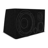 Caixa De Som Trio Alto Falante 12' 45l Duto Carpete Preto