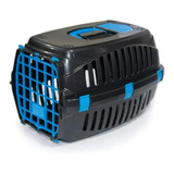 Caixa De Transporte Para Cachorro Gato Christino Pet Nº2 Cor Black/azul