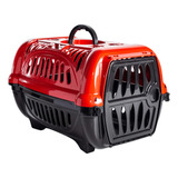 Caixa De Transporte Para Cachorro Gato Coelho N1 Peq.porte Cor Vermelho