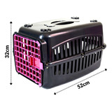 Caixa De Transporte Para Cachorro Numero 3 Gatos Cor Rosa