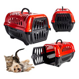 Caixa De Transporte Para Gatos Coelho Cão Pequeno Nº1 8kg Cor Vermelho