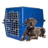 Caixa De Transporte Pet Cachorros Extra Grande Thor Número 6 Cor Azul