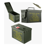 Caixa Grande Estanque Munição Metal Exercito 30x19x15cm