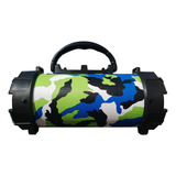 Caixa Grasep D-p13 Camuflada Verde/azul Bt 10w Rms - Usb 