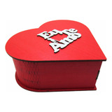 Caixa Presente Coração Vermelho Eu Te Amo Grande Mdf