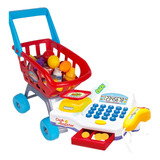 Caixa Registradora Infantil Mercadinho Brinquedo C/ Carrinho