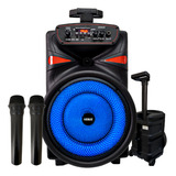 Caixa Som Bluetooth Amplificada 2000w + 2 Microfone Sem Fio