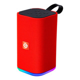 Caixa Som Exbom Bluetooth Led Rgb Usb Micro Sd Fm Vermelho Portátil