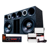 Caixa Som Taramps 3000 Trio Triton 620 Radio Bluetooth Usb