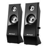 Caixa Subwoofer Som 2.0 P2 Sp091 Pc Note 8w Rms Multilaser Cor Black Piano 110v/220v