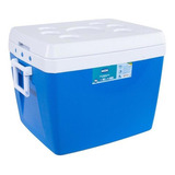 Caixa Térmica Cooler Grande 75 Litros Até 110 Latas Para Camping Azul Mor
