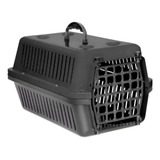 Caixa Transporte 4 De Cães E Gatos Tamanho Médio Grande Cor Preto