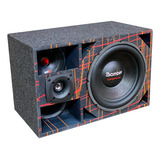 Caixa Trio 4 Vias Completa Automotiva Som Subwoofer Medio