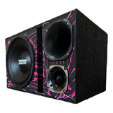 Caixa Trio Automotiva Woofer Bomber Atrack 12 Pol 1200w Seco