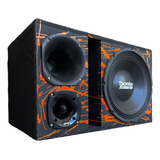 Caixa Trio Automotiva Woofer Bomber Atrack 12 Pol 800w Seco