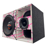 Caixa Trio Completa Automotiva Outdoor 12 Pol 4 Vias 700wrms
