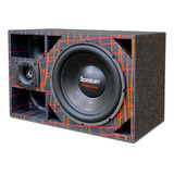 Caixa Trio Completa Automotiva Sub Bomber 4 Vias 800wrms