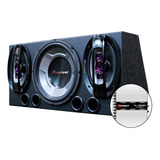 Caixa Trio Som Carro Completa Pioneer Módulo Taramps Tl1500