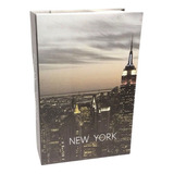 Caixas Cofres Em Formato De Livro Pequeno New York Elegante 