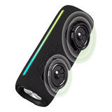 Caixinha De Som Bluetooth Portátil Potente Com Rgb Cor Preto Pc Aux Ezra Ez-d06