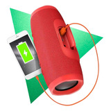 Caixinha De Som Potente Alta Bluetooth Rádio Fm Sd Pen Drive Cor Vermelho
