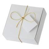 Caixinhas Kraft/ Branca 10x10x4 Cm P/ Lembrancinhas 25un+tag